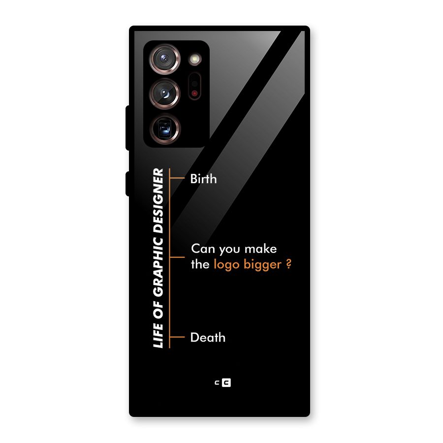 Graphic Designer Life Glass Back Case for Galaxy Note 20 Ultra