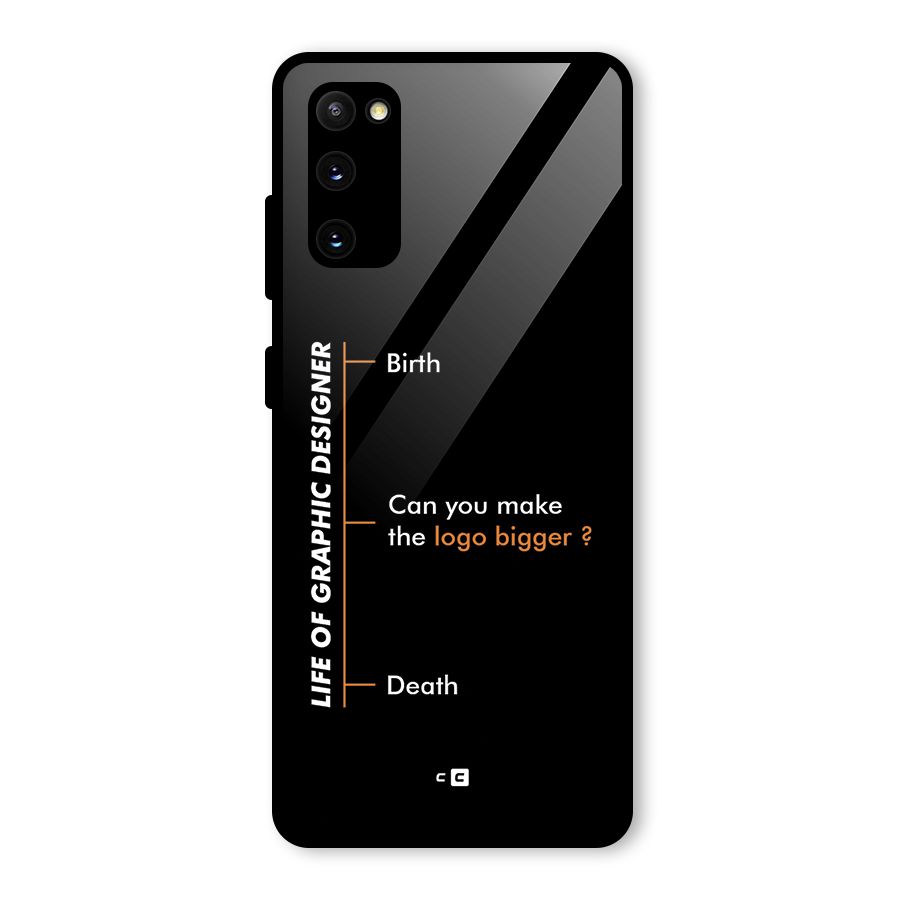Graphic Designer Life Glass Back Case for Galaxy S20 FE