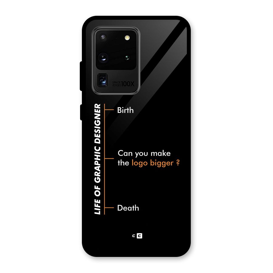 Graphic Designer Life Glass Back Case for Galaxy S20 Ultra