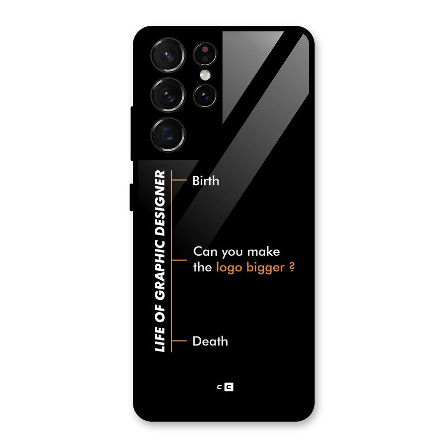 Graphic Designer Life Glass Back Case for Galaxy S21 Ultra 5G