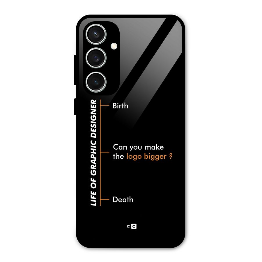 Graphic Designer Life Glass Back Case for Galaxy S23 FE