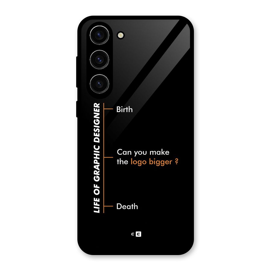 Graphic Designer Life Glass Back Case for Galaxy S23 Plus
