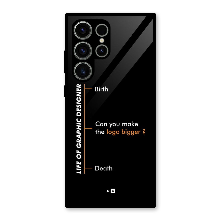 Graphic Designer Life Glass Back Case for Galaxy S23 Ultra