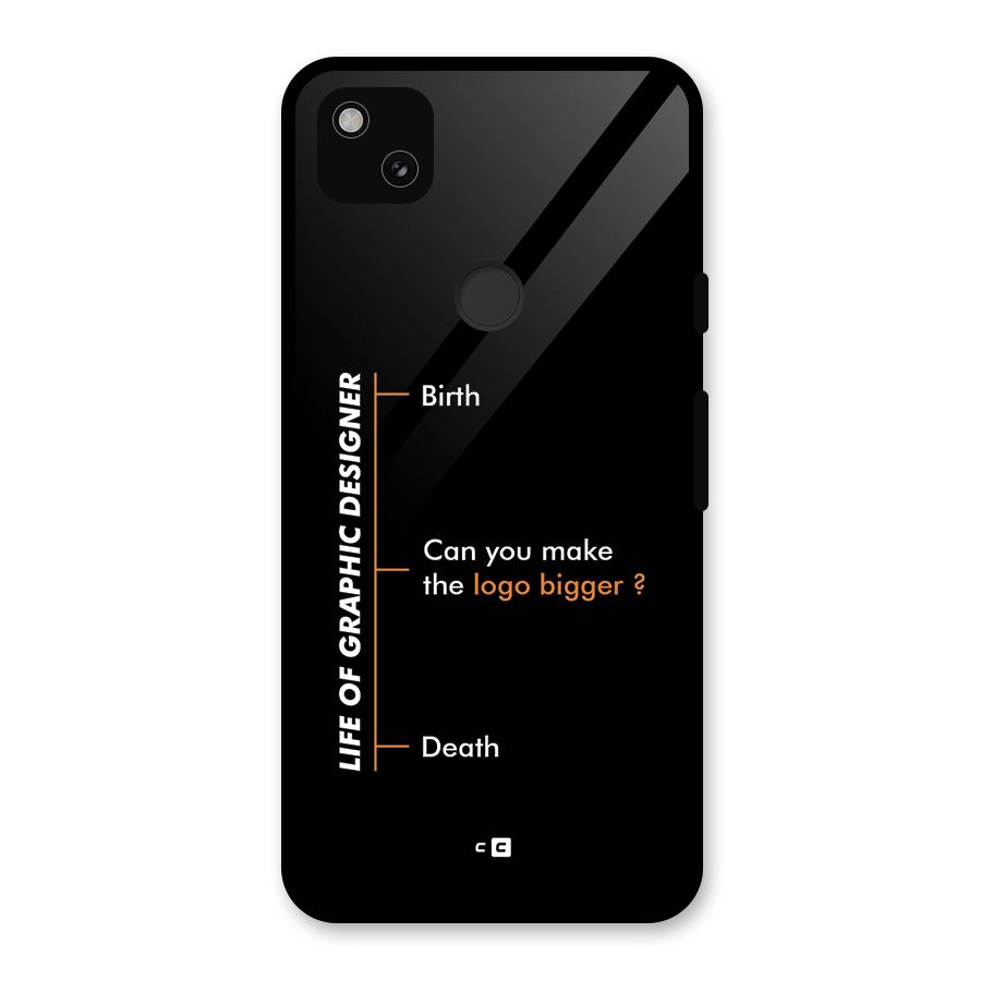 Graphic Designer Life Glass Back Case for Google Pixel 4a