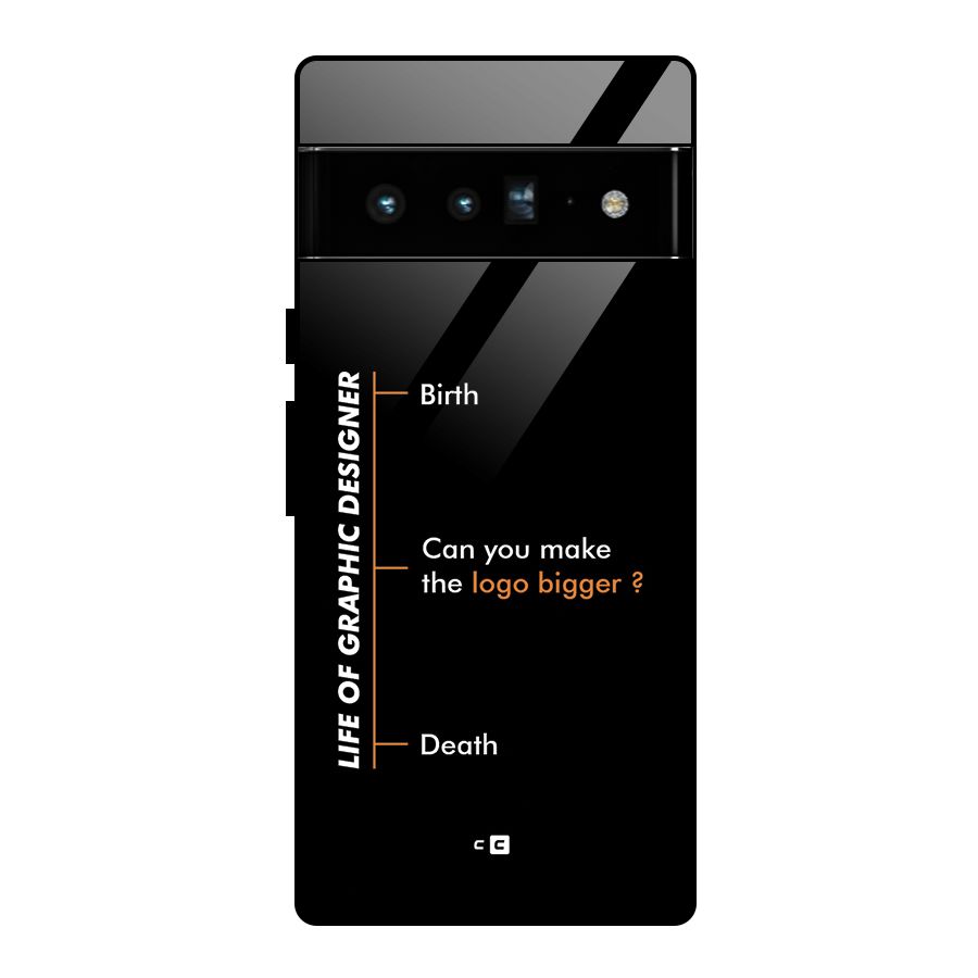 Graphic Designer Life Glass Back Case for Google Pixel 6 Pro