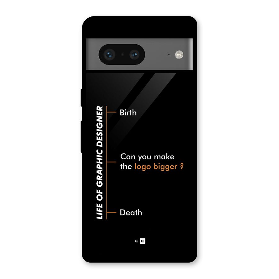 Graphic Designer Life Glass Back Case for Google Pixel 7