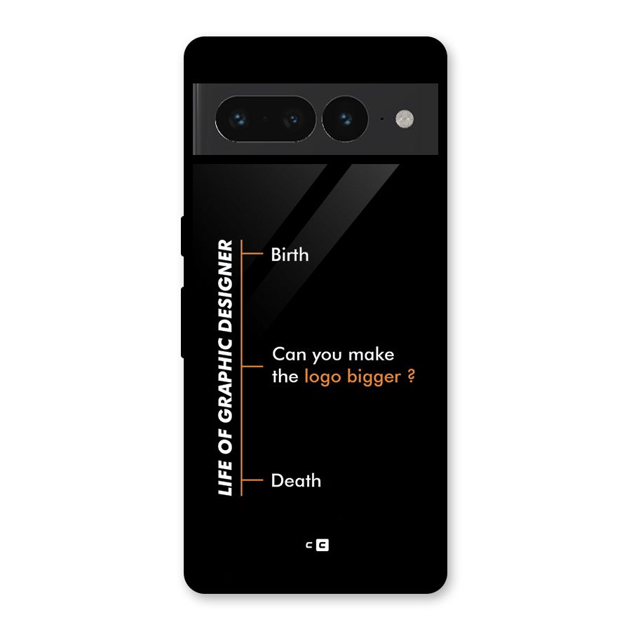 Graphic Designer Life Glass Back Case for Google Pixel 7 Pro