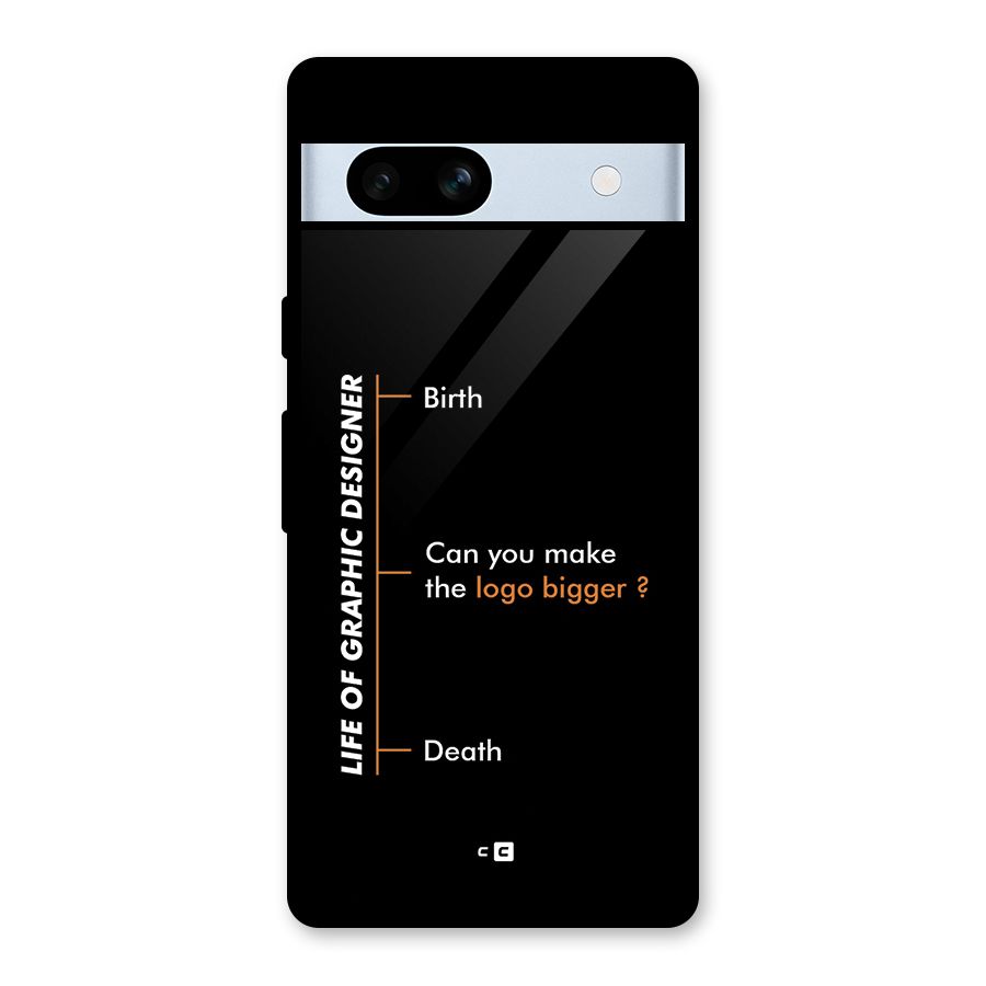 Graphic Designer Life Glass Back Case for Google Pixel 7a