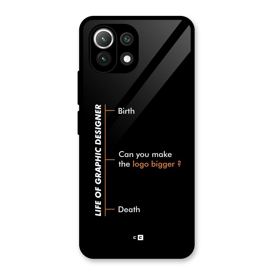Graphic Designer Life Glass Back Case for Mi 11 Lite