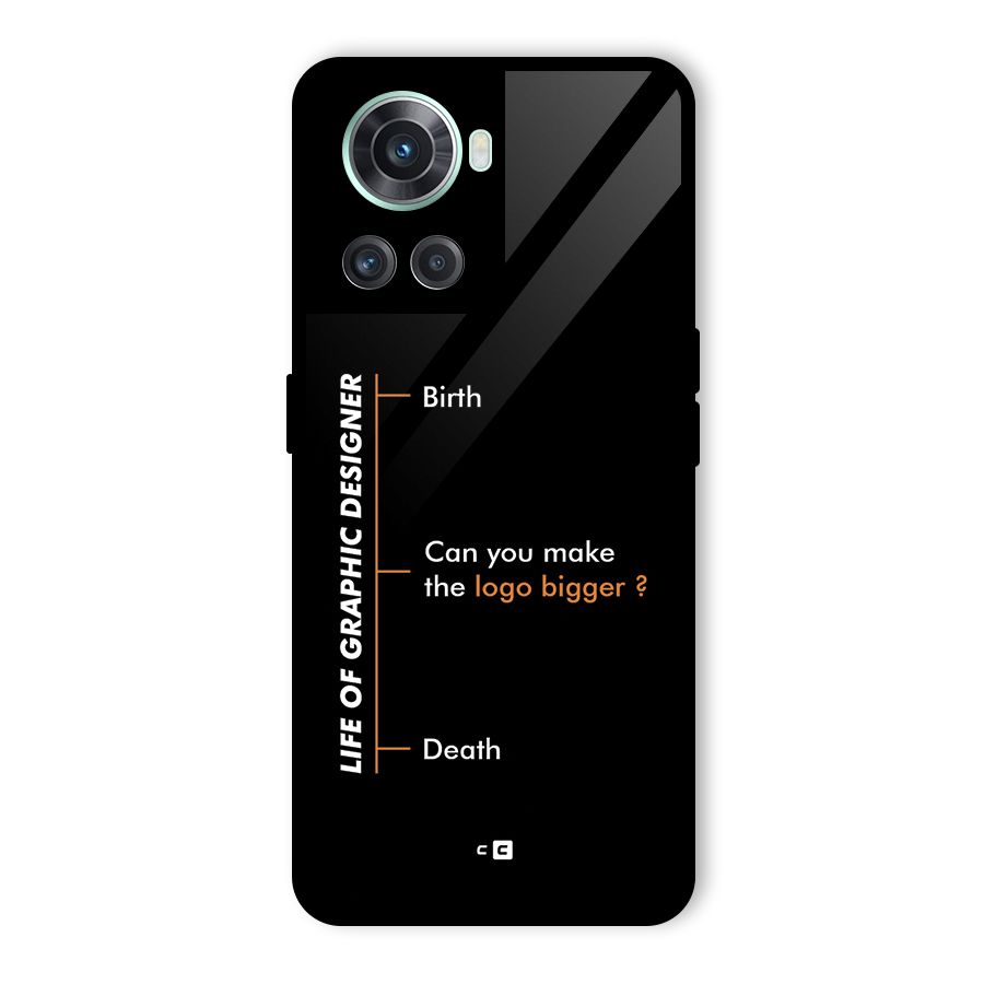 Graphic Designer Life Glass Back Case for OnePlus 10R