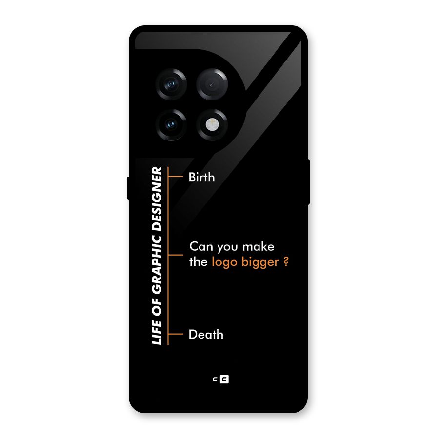 Graphic Designer Life Glass Back Case for OnePlus 11R