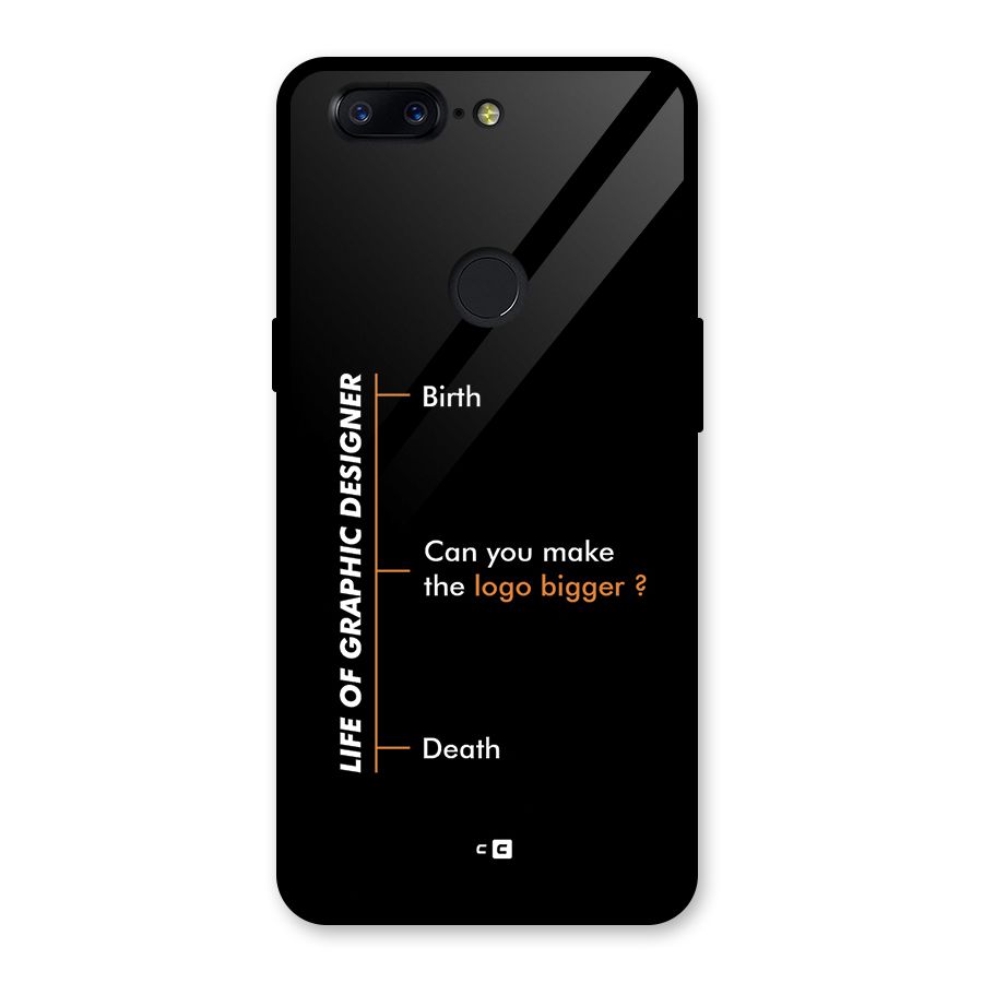 Graphic Designer Life Glass Back Case for OnePlus 5T