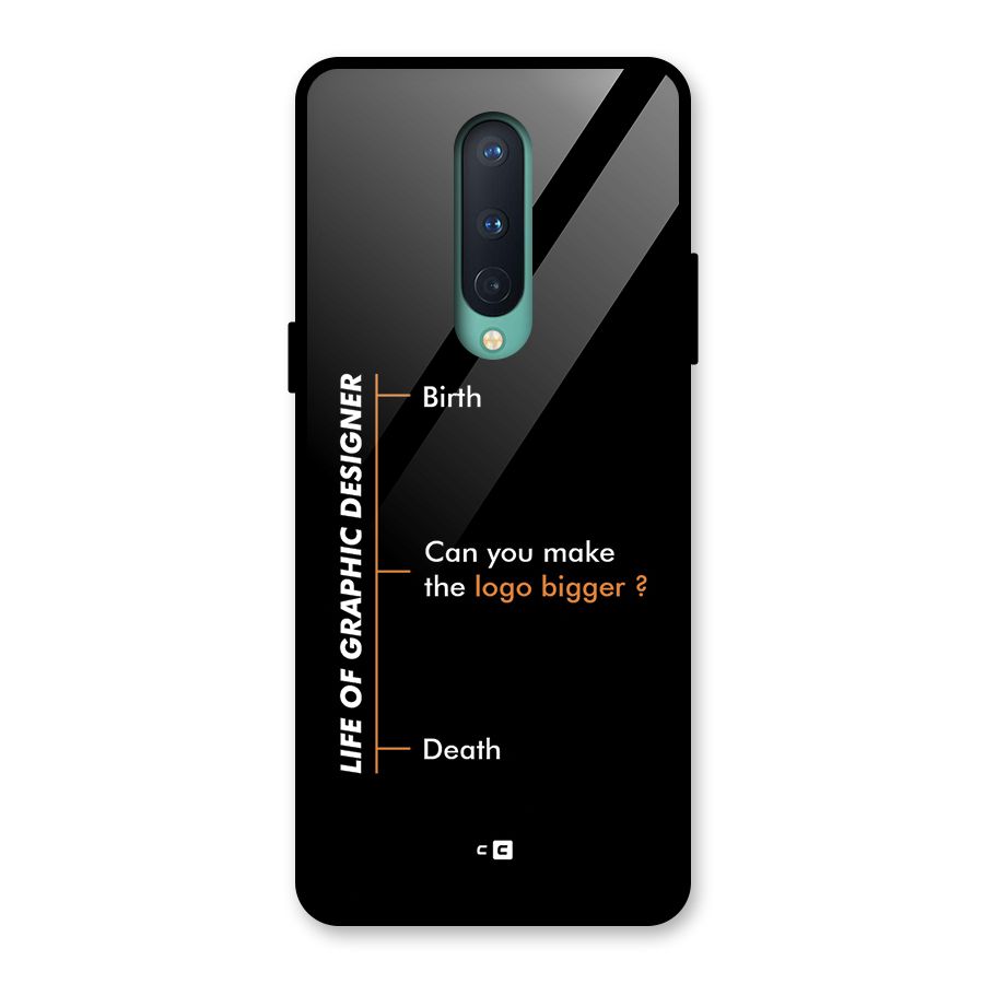 Graphic Designer Life Glass Back Case for OnePlus 8