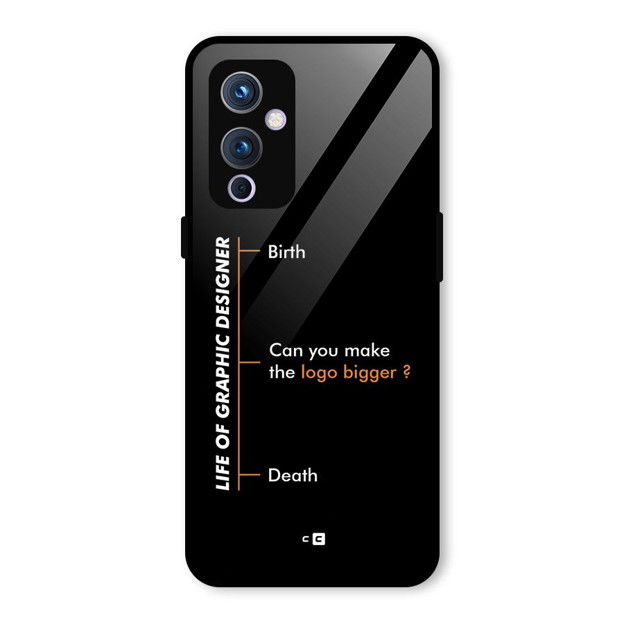 Graphic Designer Life Glass Back Case for OnePlus 9