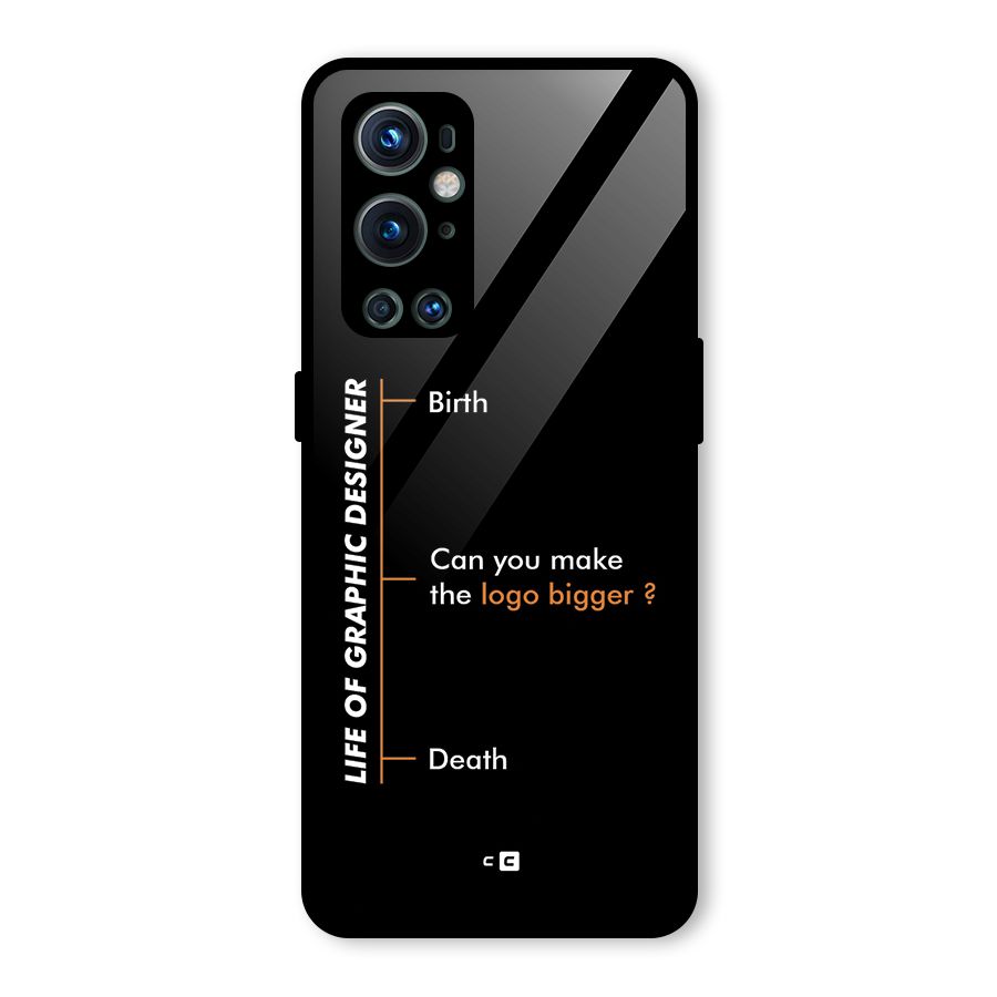 Graphic Designer Life Glass Back Case for OnePlus 9 Pro