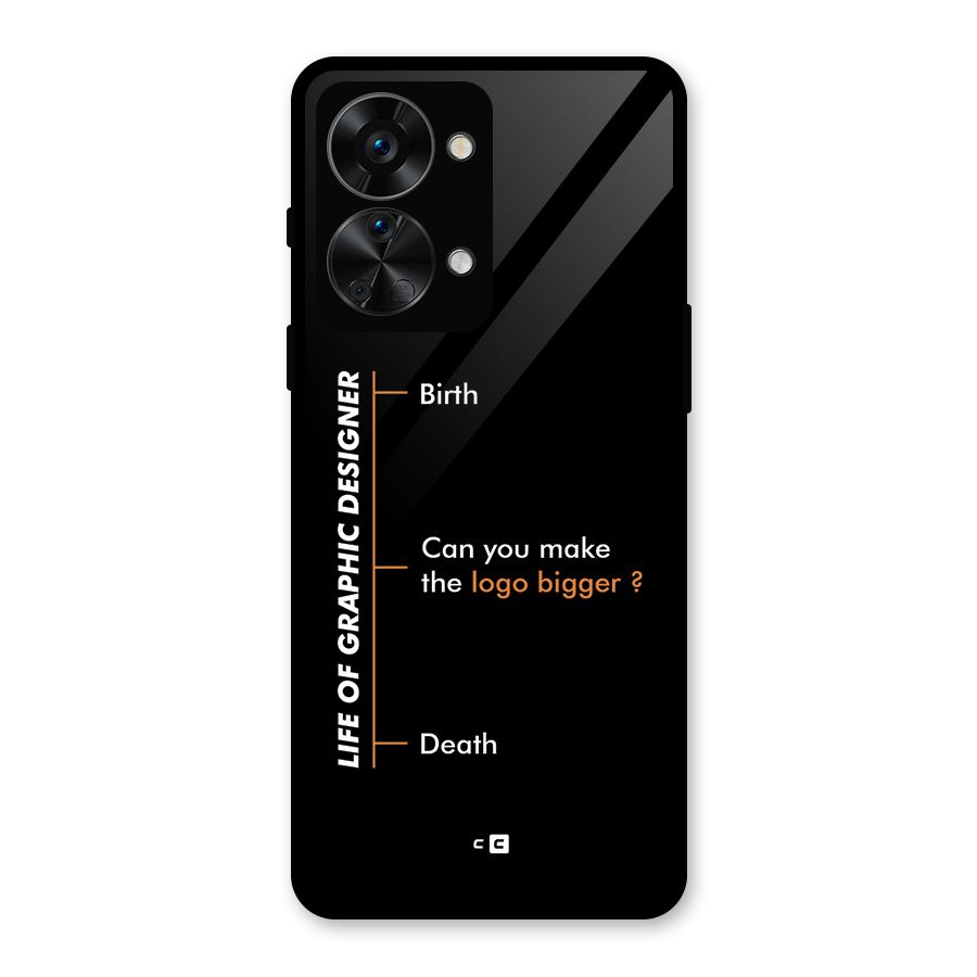 Graphic Designer Life Glass Back Case for OnePlus Nord 2T