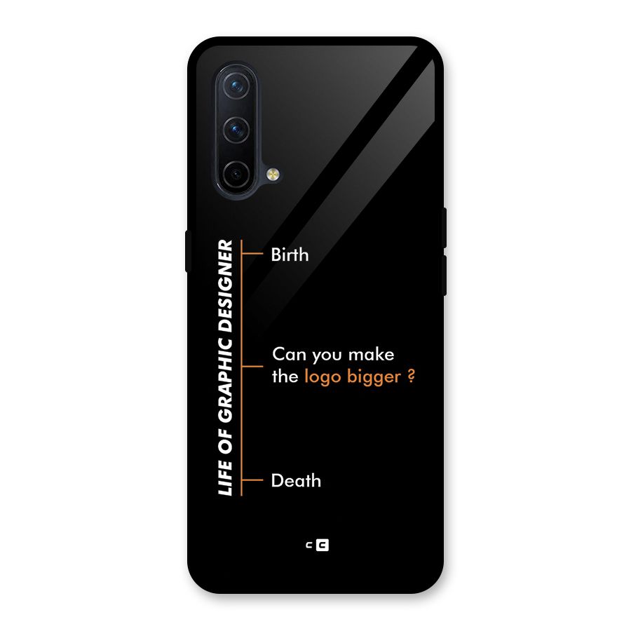 Graphic Designer Life Glass Back Case for OnePlus Nord CE 5G
