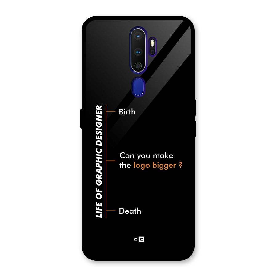 Graphic Designer Life Glass Back Case for Oppo A9 (2020)