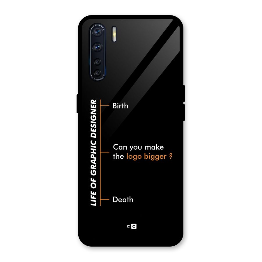 Graphic Designer Life Glass Back Case for Oppo F15