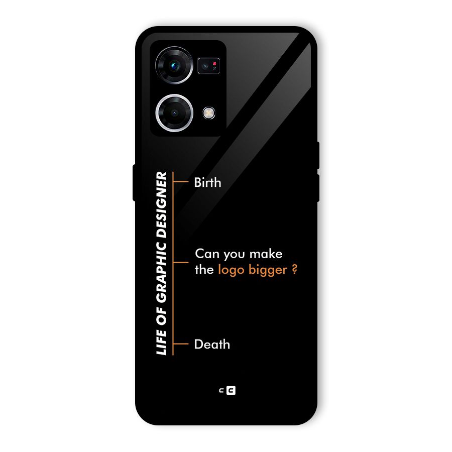 Graphic Designer Life Glass Back Case for Oppo F21 Pro 4G
