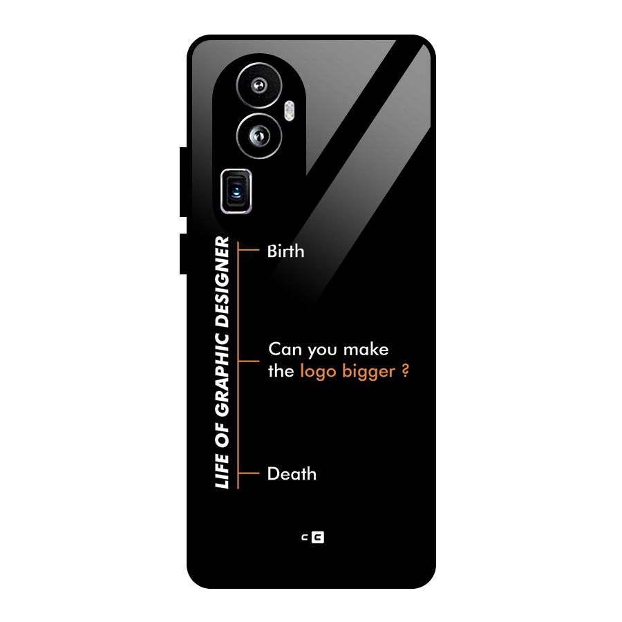 Graphic Designer Life Glass Back Case for Oppo Reno10 Pro Plus