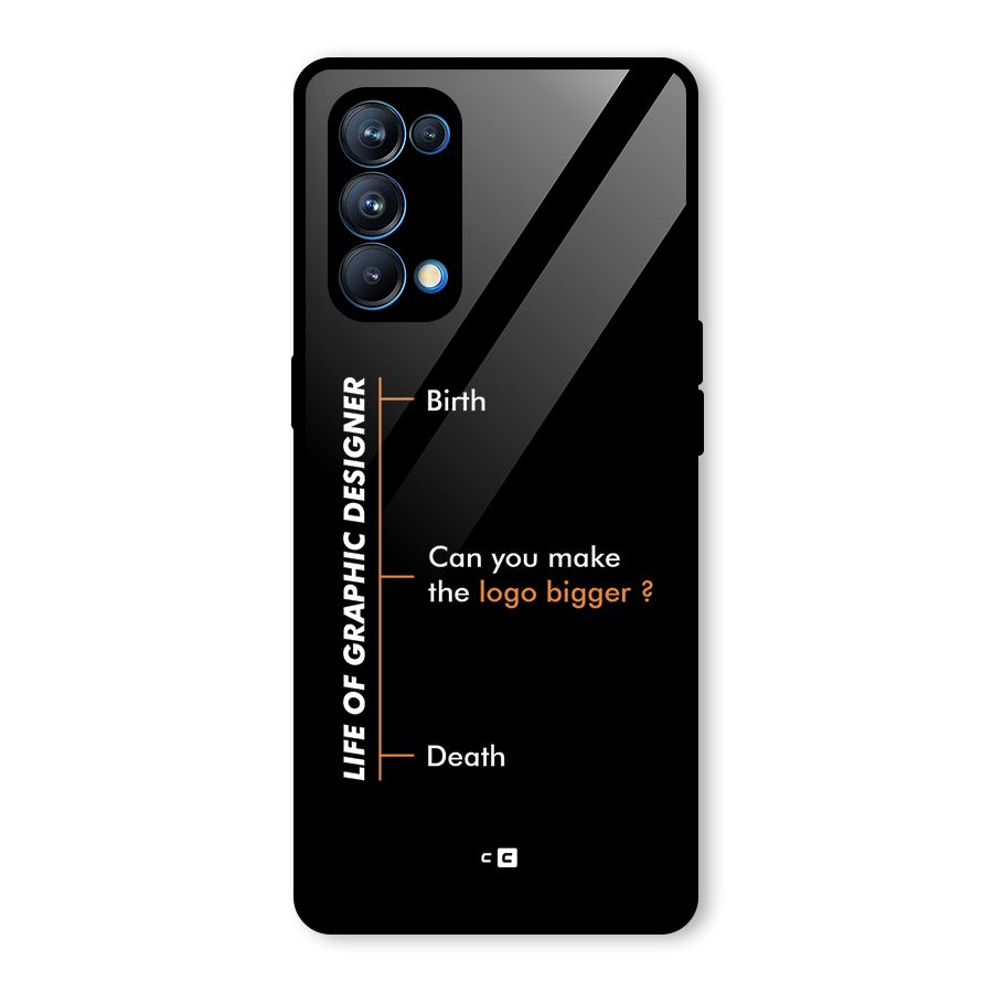 Graphic Designer Life Glass Back Case for Oppo Reno5 Pro 5G