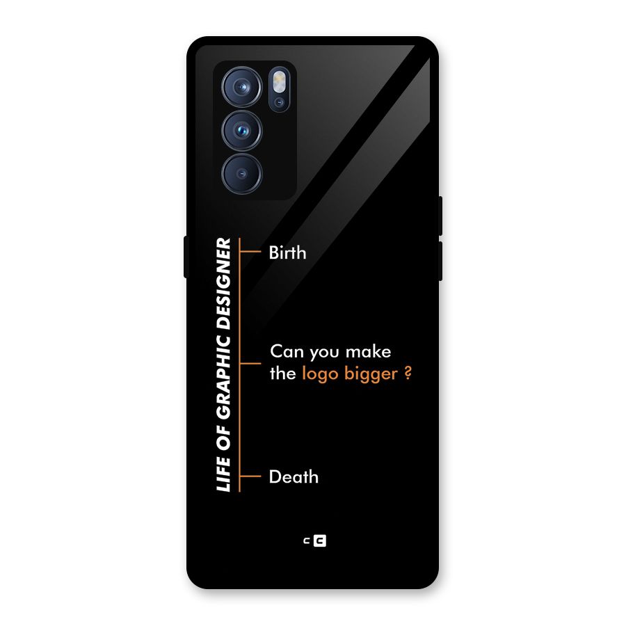 Graphic Designer Life Glass Back Case for Oppo Reno6 Pro 5G