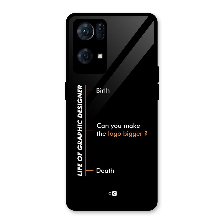 Graphic Designer Life Glass Back Case for Oppo Reno7 Pro 5G