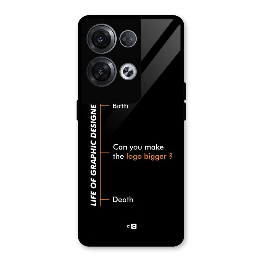 Graphic Designer Life Glass Back Case for Oppo Reno8 Pro 5G