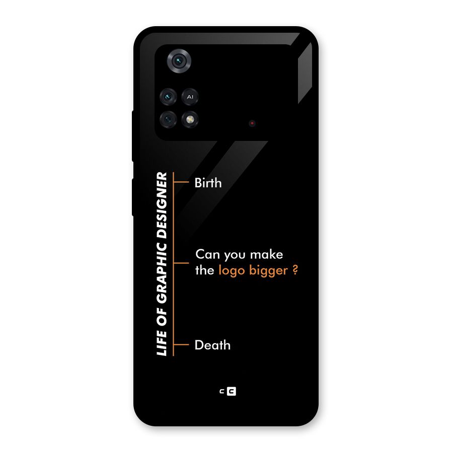Graphic Designer Life Glass Back Case for Poco M4 Pro 4G