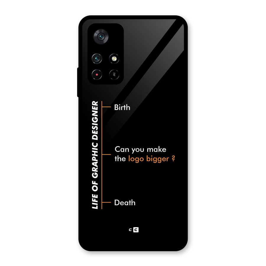 Graphic Designer Life Glass Back Case for Poco M4 Pro 5G