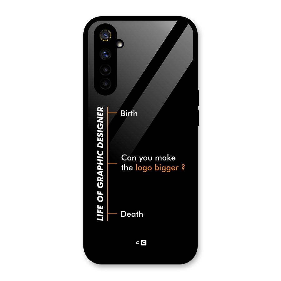 Graphic Designer Life Glass Back Case for Realme 6i