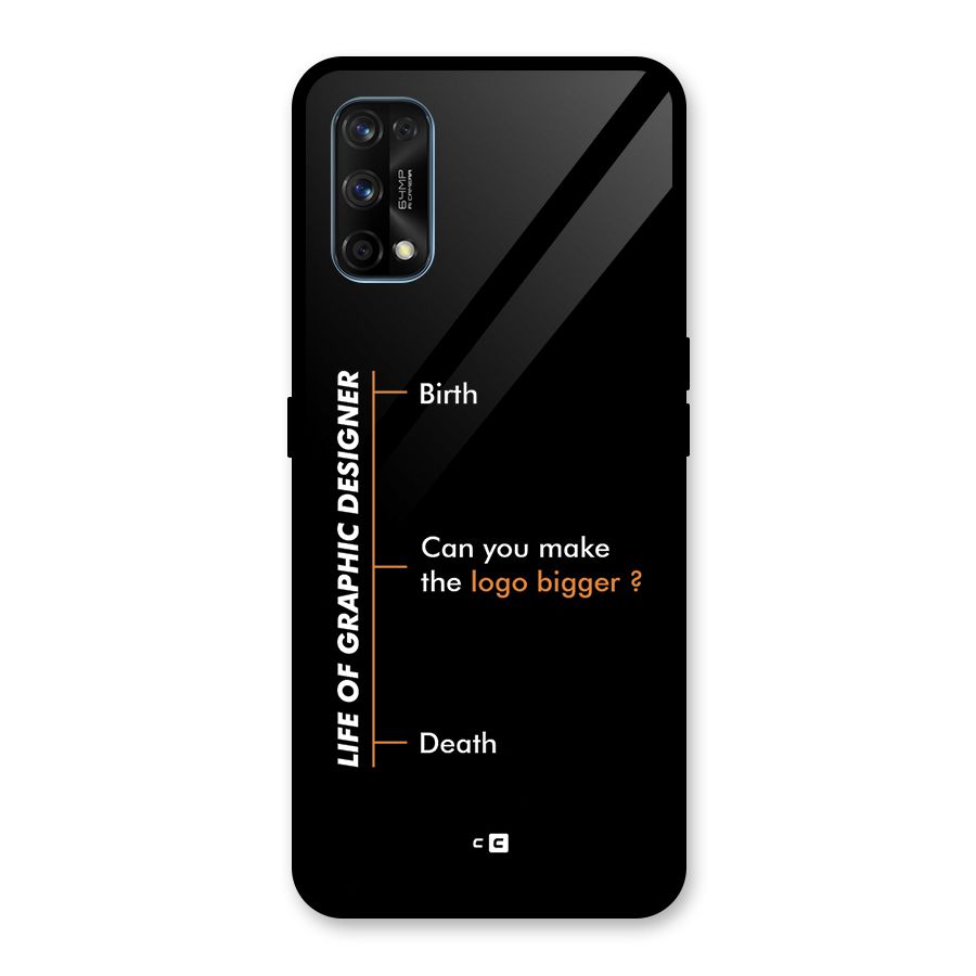 Graphic Designer Life Glass Back Case for Realme 7 Pro