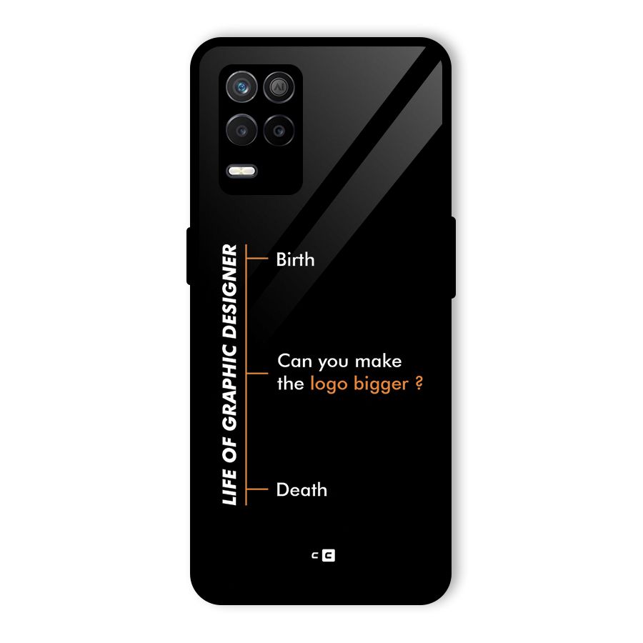 Graphic Designer Life Glass Back Case for Realme 8s 5G