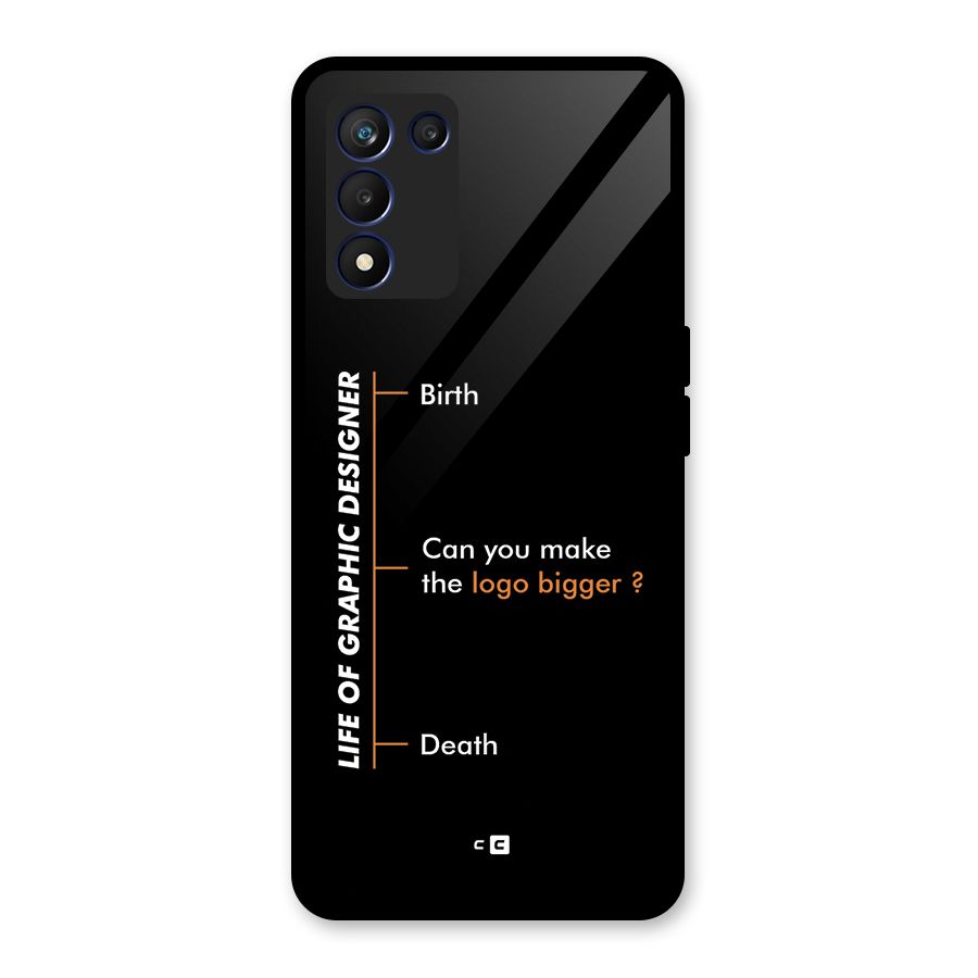 Graphic Designer Life Glass Back Case for Realme 9 5G Speed