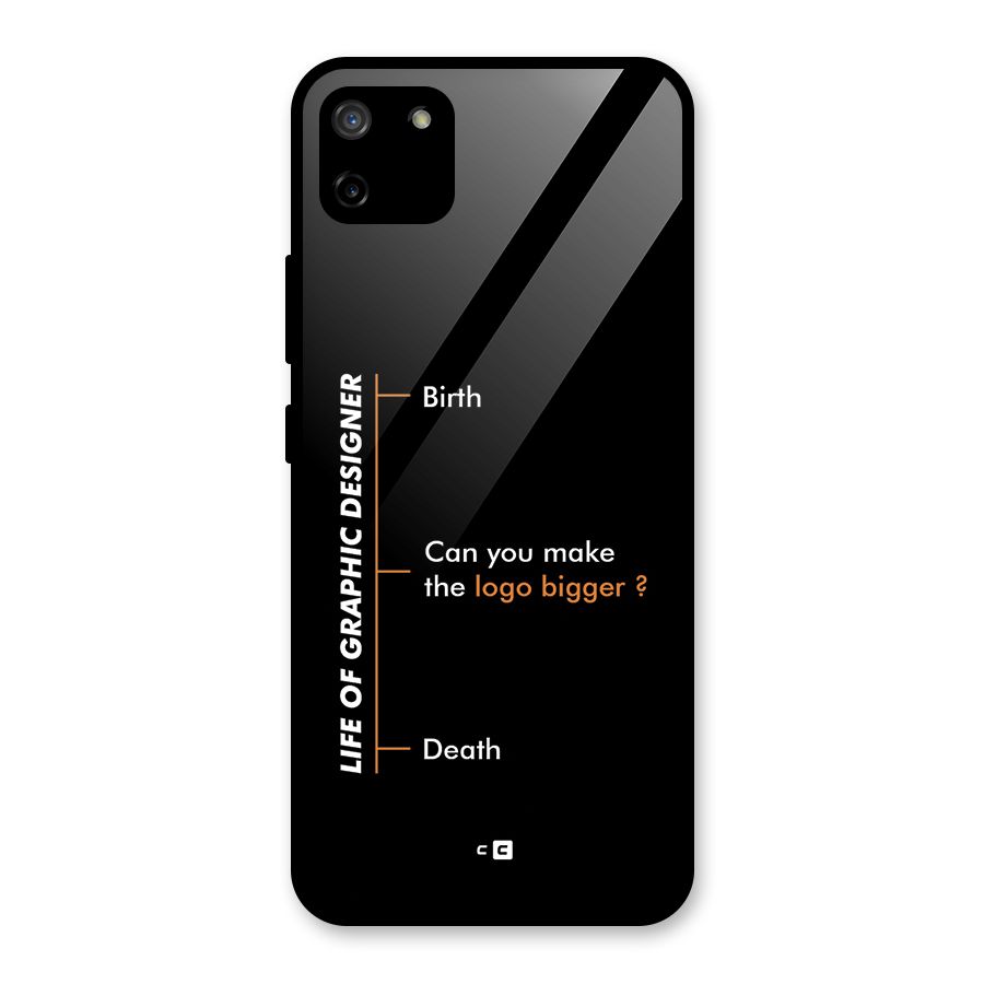 Graphic Designer Life Glass Back Case for Realme C11