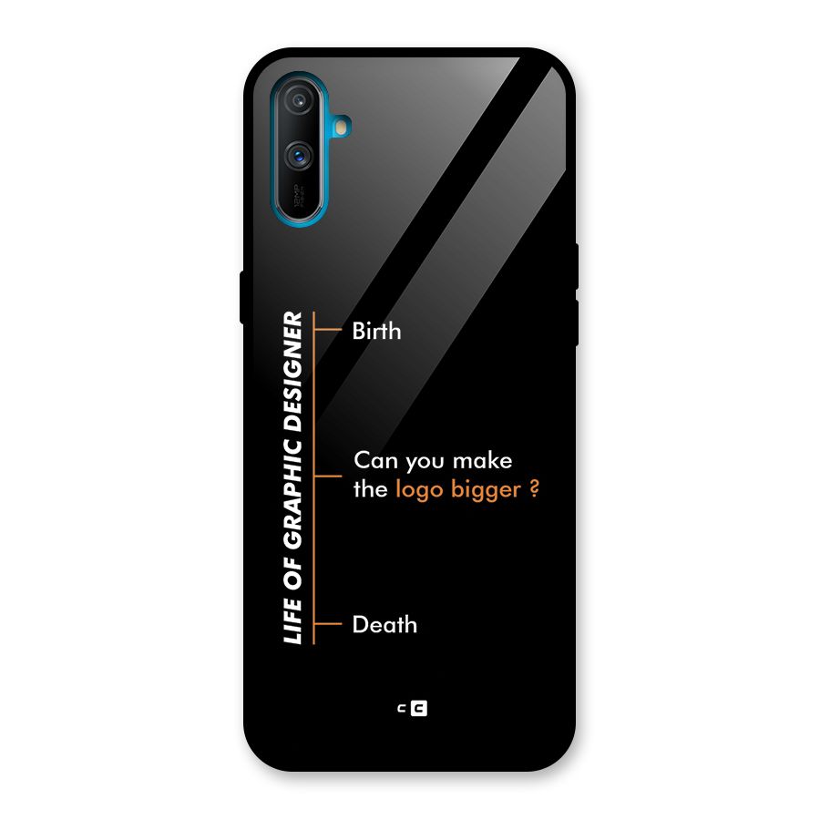 Graphic Designer Life Glass Back Case for Realme C3