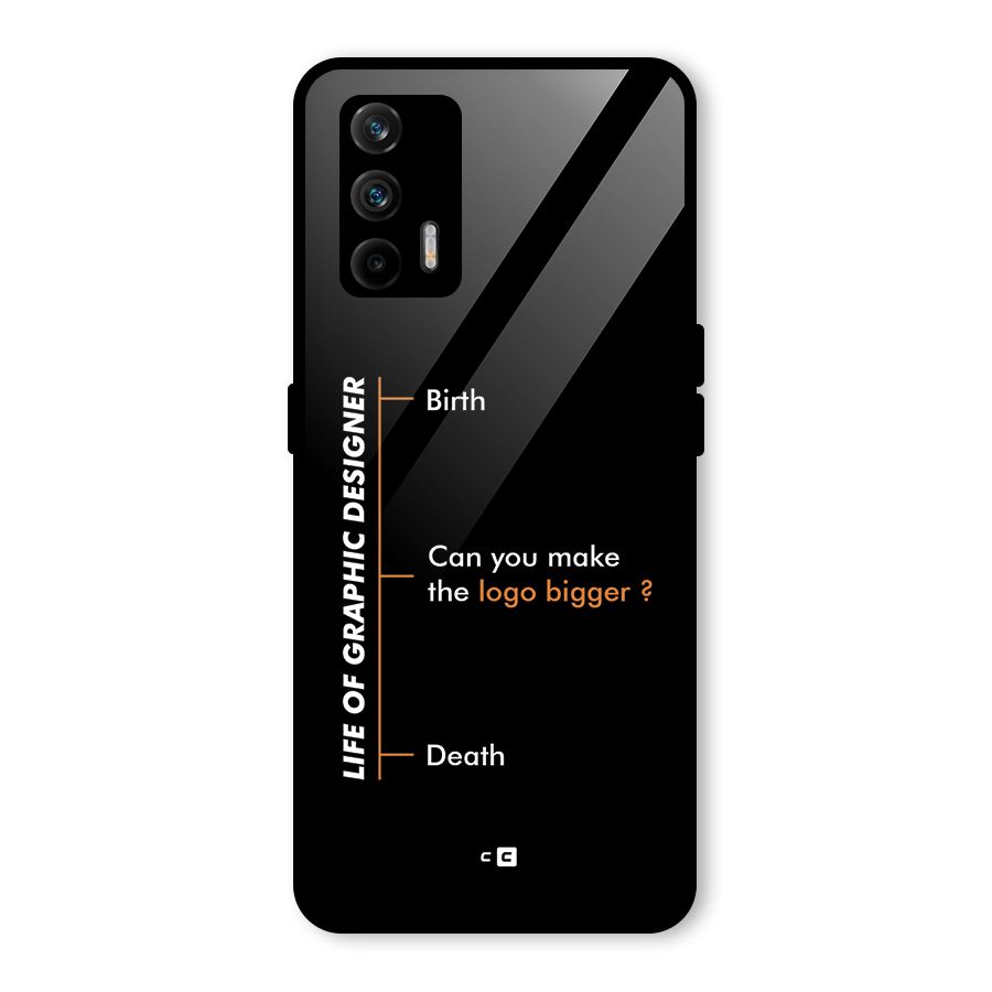 Graphic Designer Life Glass Back Case for Realme GT 5G