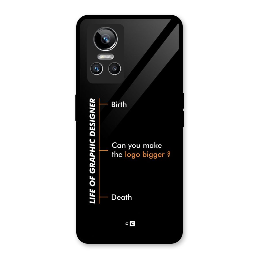 Graphic Designer Life Glass Back Case for Realme GT Neo 3