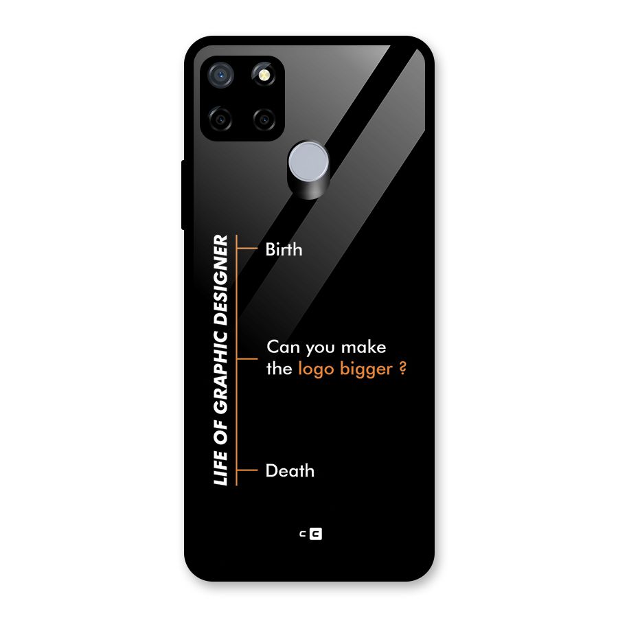 Graphic Designer Life Glass Back Case for Realme Narzo 20