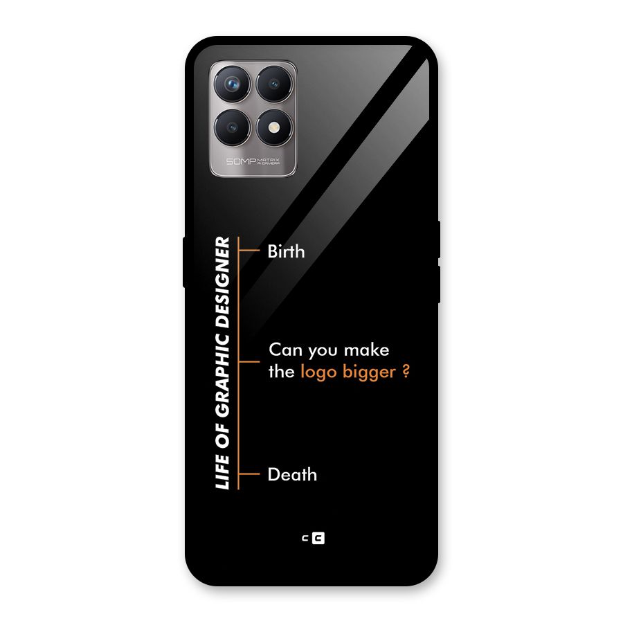 Graphic Designer Life Glass Back Case for Realme Narzo 50