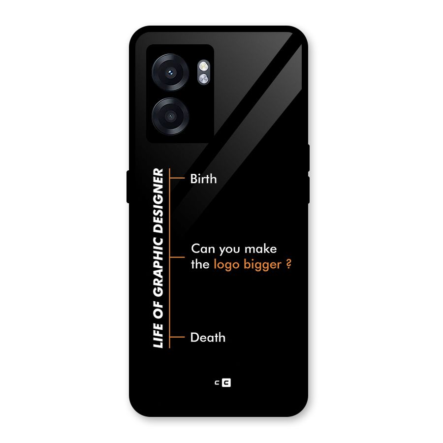 Graphic Designer Life Glass Back Case for Realme Narzo 50 5G