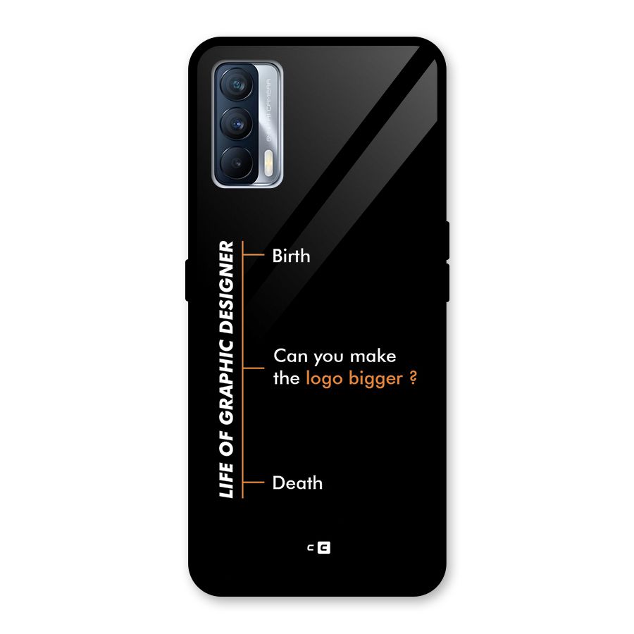 Graphic Designer Life Glass Back Case for Realme X7