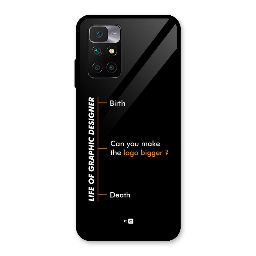 Graphic Designer Life Glass Back Case for Redmi 10 Prime