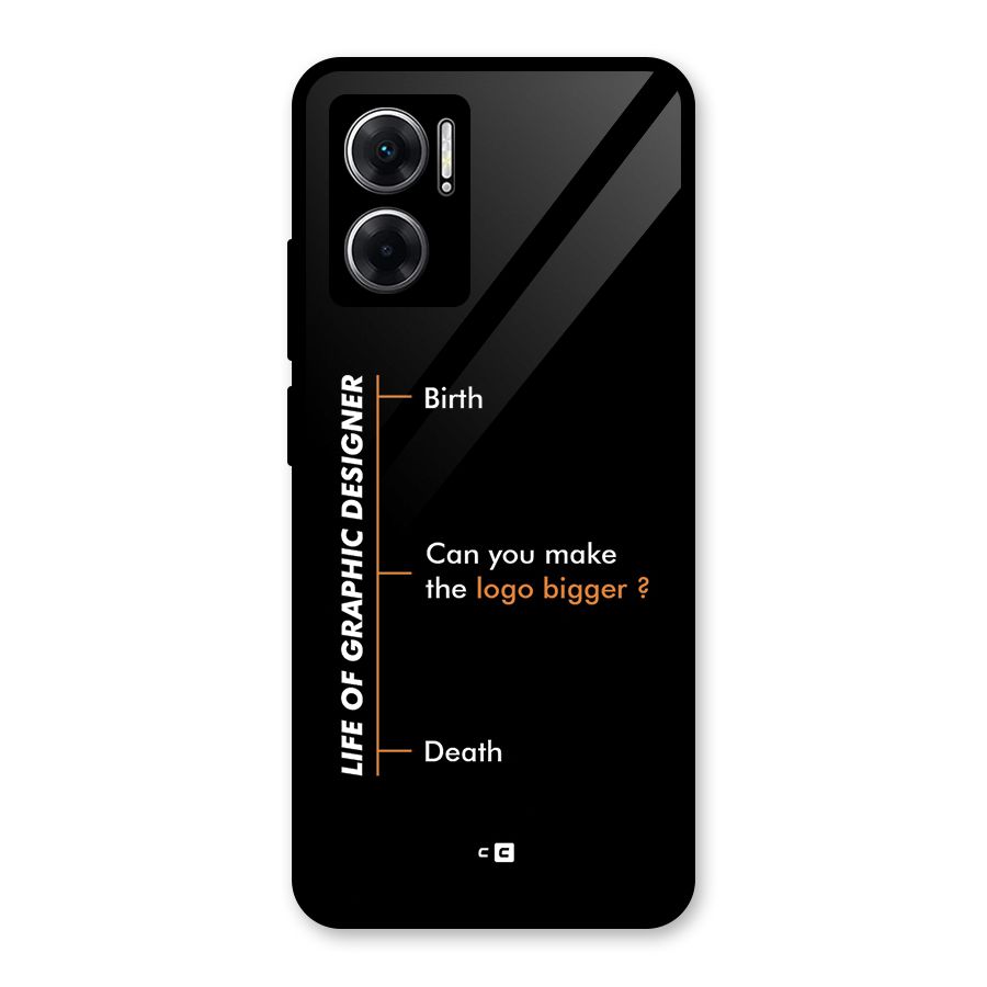 Graphic Designer Life Glass Back Case for Redmi 11 Prime 5G
