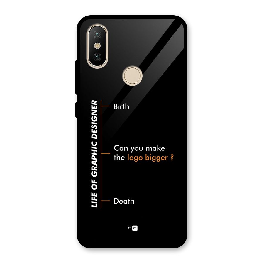 Graphic Designer Life Glass Back Case for Redmi A1