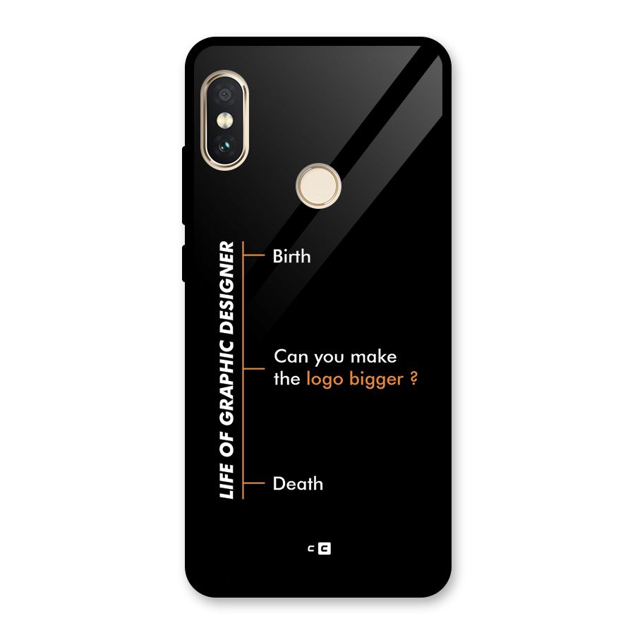 Graphic Designer Life Glass Back Case for Redmi Note 5 Pro