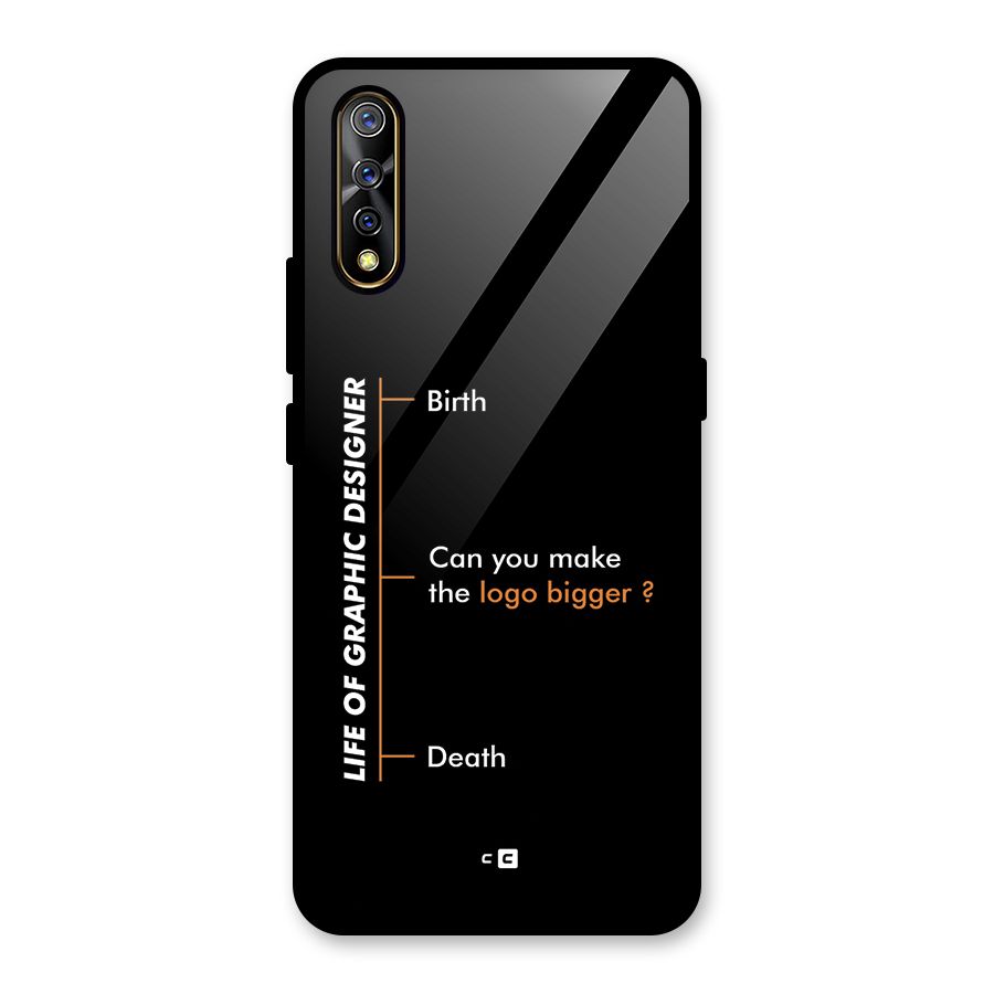 Graphic Designer Life Glass Back Case for Vivo S1