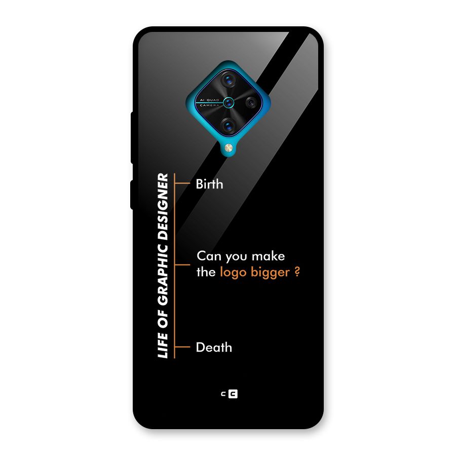Graphic Designer Life Glass Back Case for Vivo S1 Pro