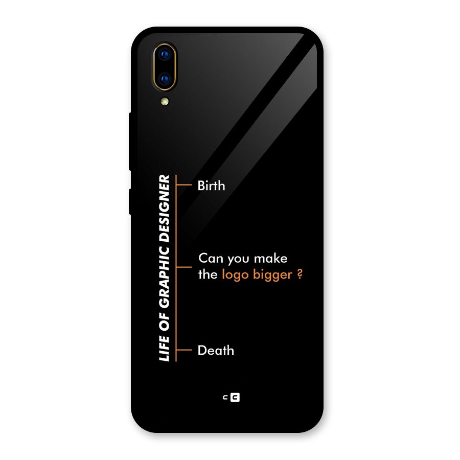 Graphic Designer Life Glass Back Case for Vivo V11 Pro